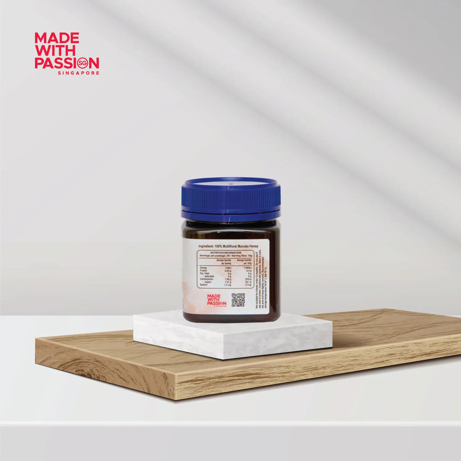 Best Gift 250g Premium Quality 100% Raw Pure Honey Multifloral Manuka Honey MGO 100+ from New Zealand