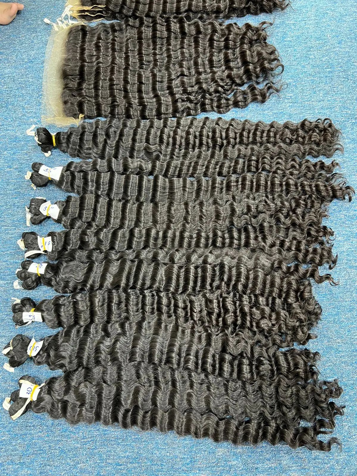 Vietnamese Human Hair From Vietnam All Textures Weft Deep Wavy Ocean Wavy Extensions Factory