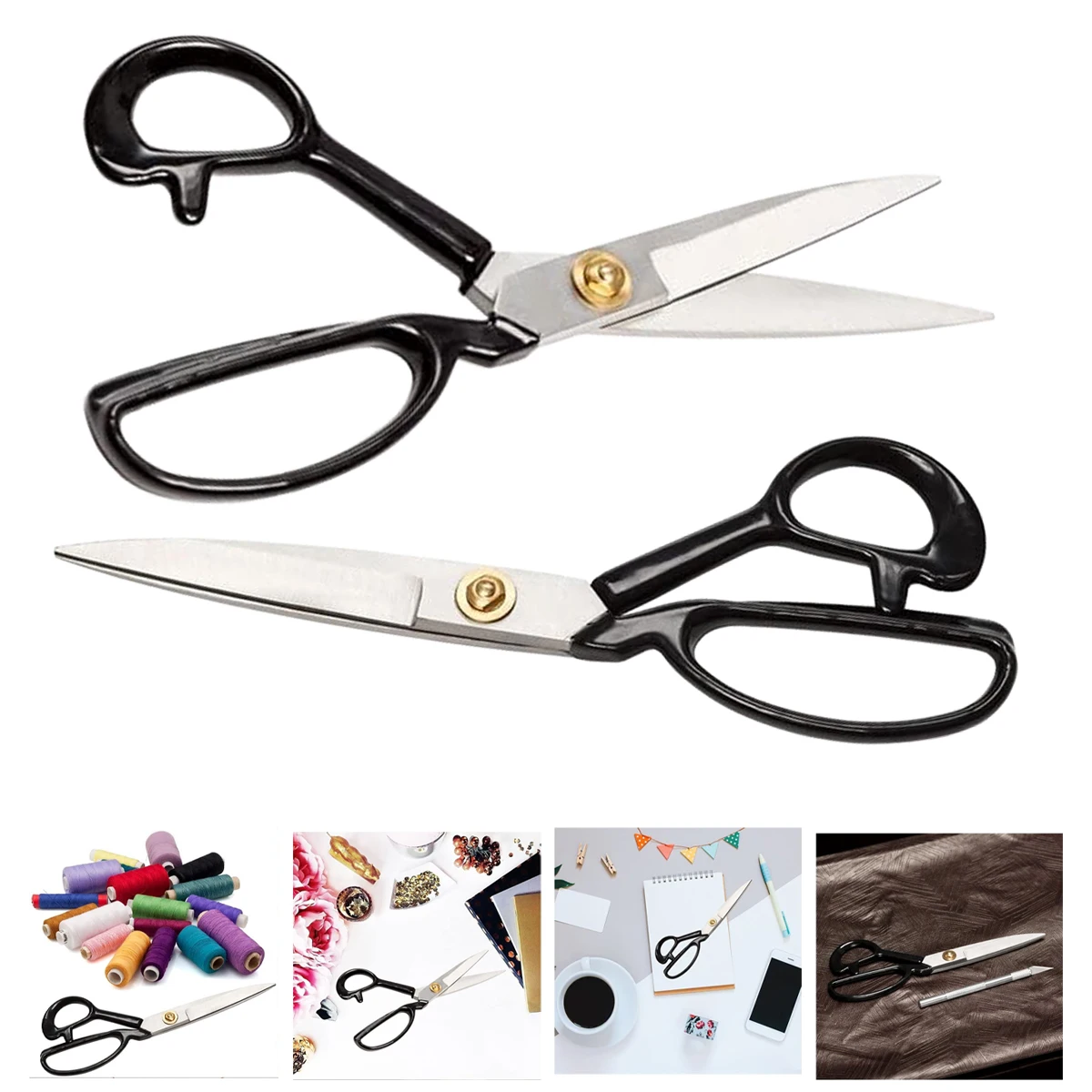 Dressmaking Scissors 10 Inch Stainless Steel Sharp Shears For cutting Fabric Clothes, Leather, Sewing & Tailoring