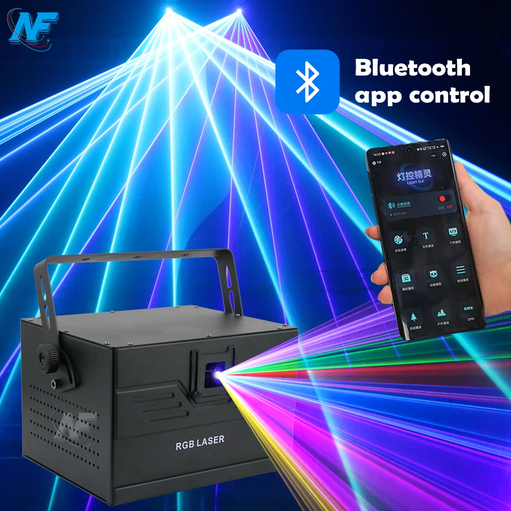 10W dj equipment Full Color Laser Light App Controlled Laser Support  Controllable For Night Club Bar DJ Party