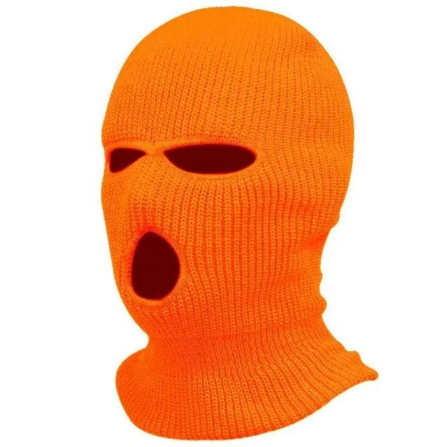 Custom Budget Plain Knitted Full Face Cover Blank Skimask 3 Hole Winter Hat Ski Mask Balaclava