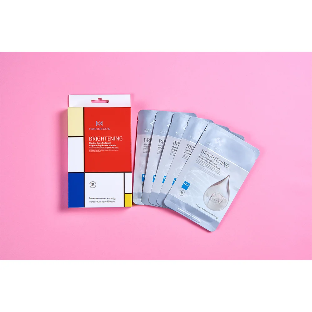 MARINECOS Marine Pure Collgaen Essence Mask Pack (5 Sheet-1Pack_4Types) High Quality and Hot Selling Made In Korea Best Selling