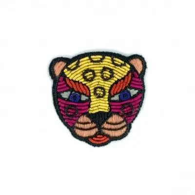 new fashion  hand embroidery bullion wire brooch HAND  fashion brooch custom made jacket patches ladies brooch lion pin