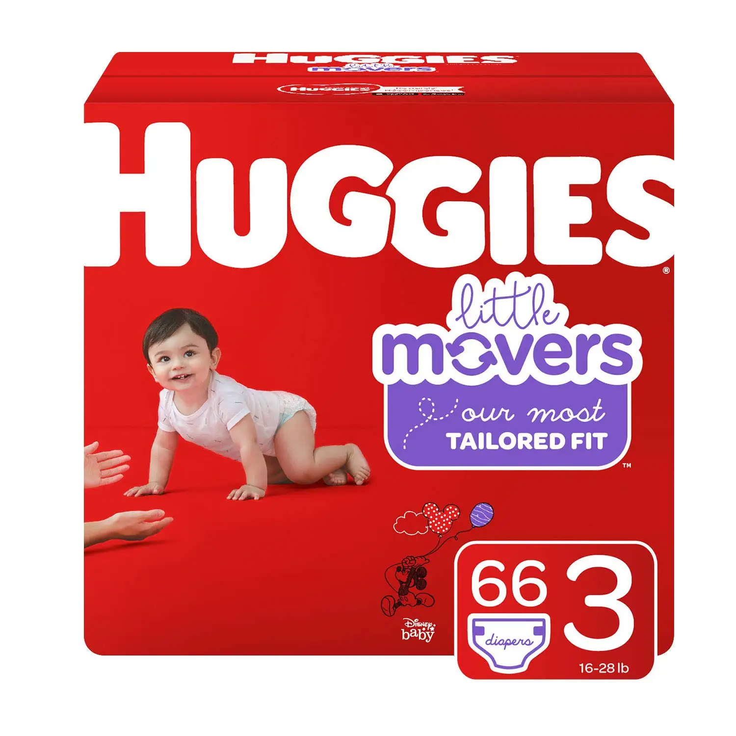 Huggies Little Movers Baby Diapers, Size 3, 68 Ct (Select for More Options)