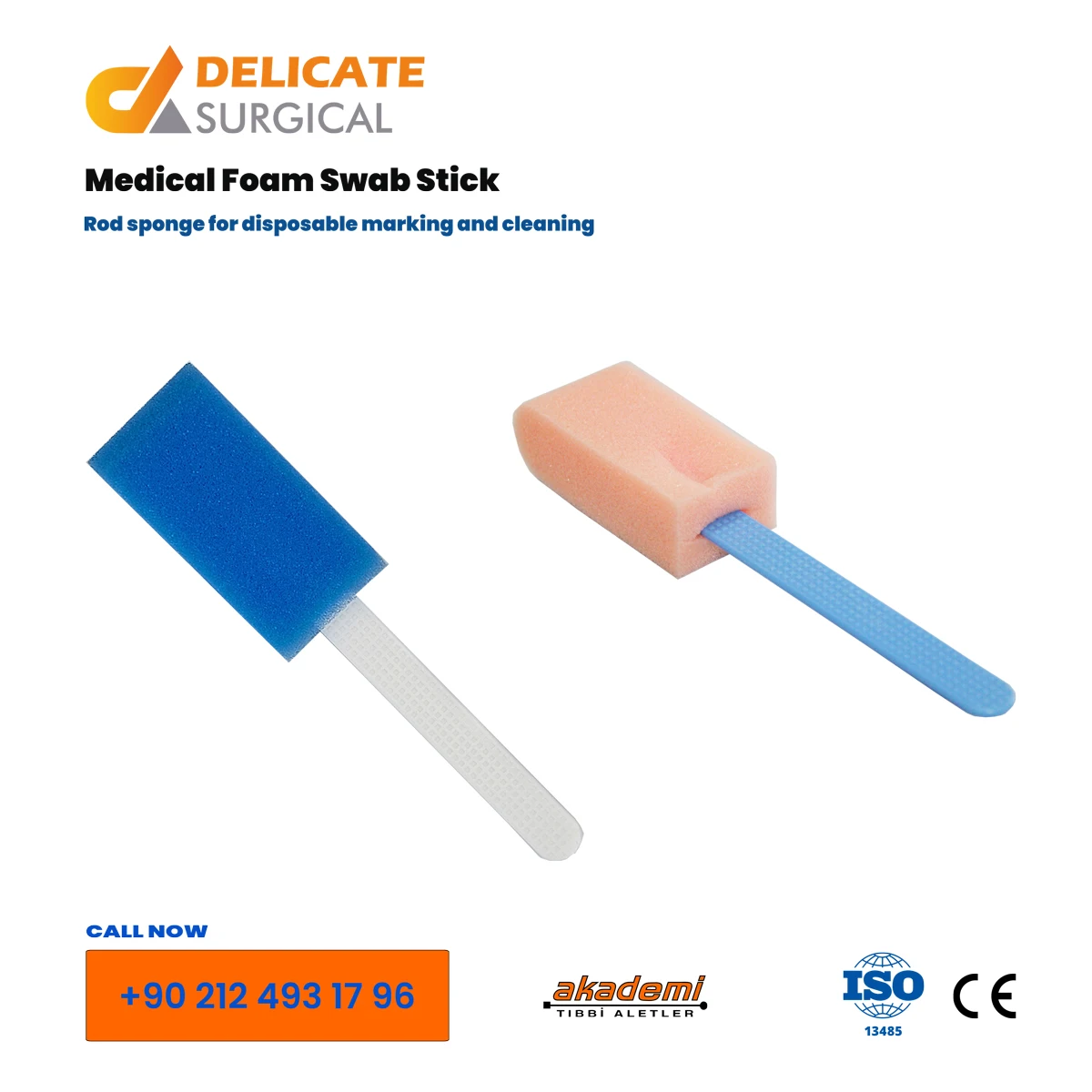 Medical Foam Swab Stick Disposable Medical Patient Mouth Cleaning Sponge Stick Foam Oral Swab