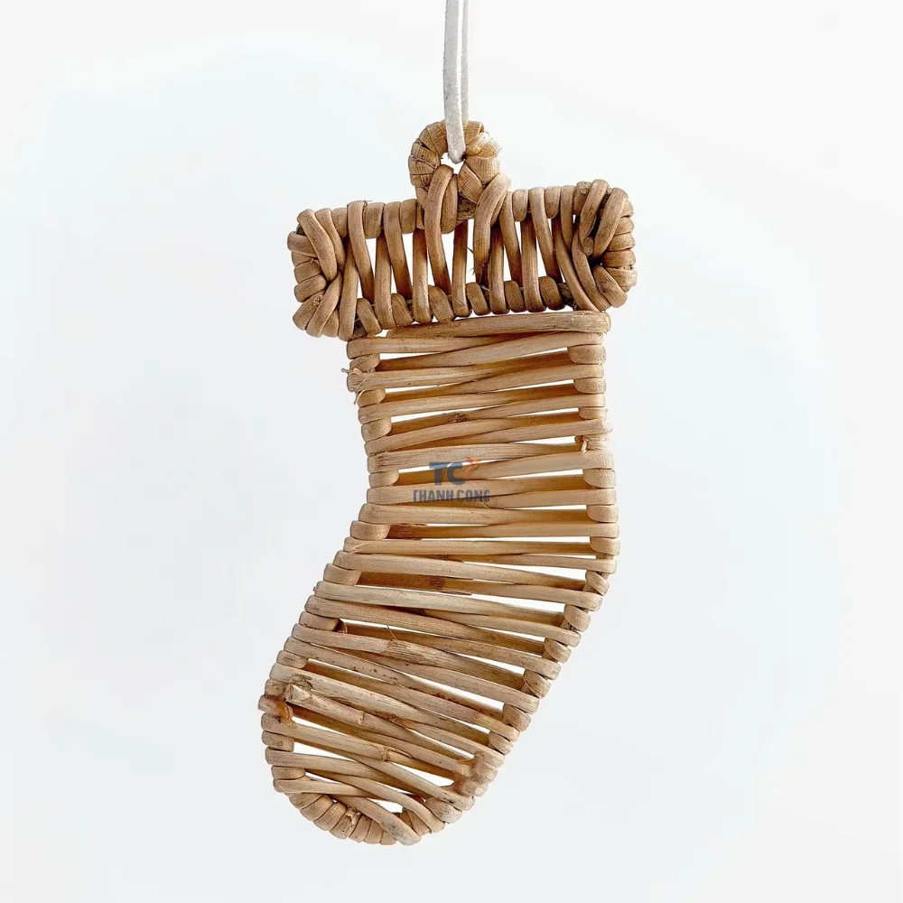 Hand-Wrapped Rattan Christmas Decorations from Vietnam for Holiday Ornament Christmas Tree Decorations Apply to product title