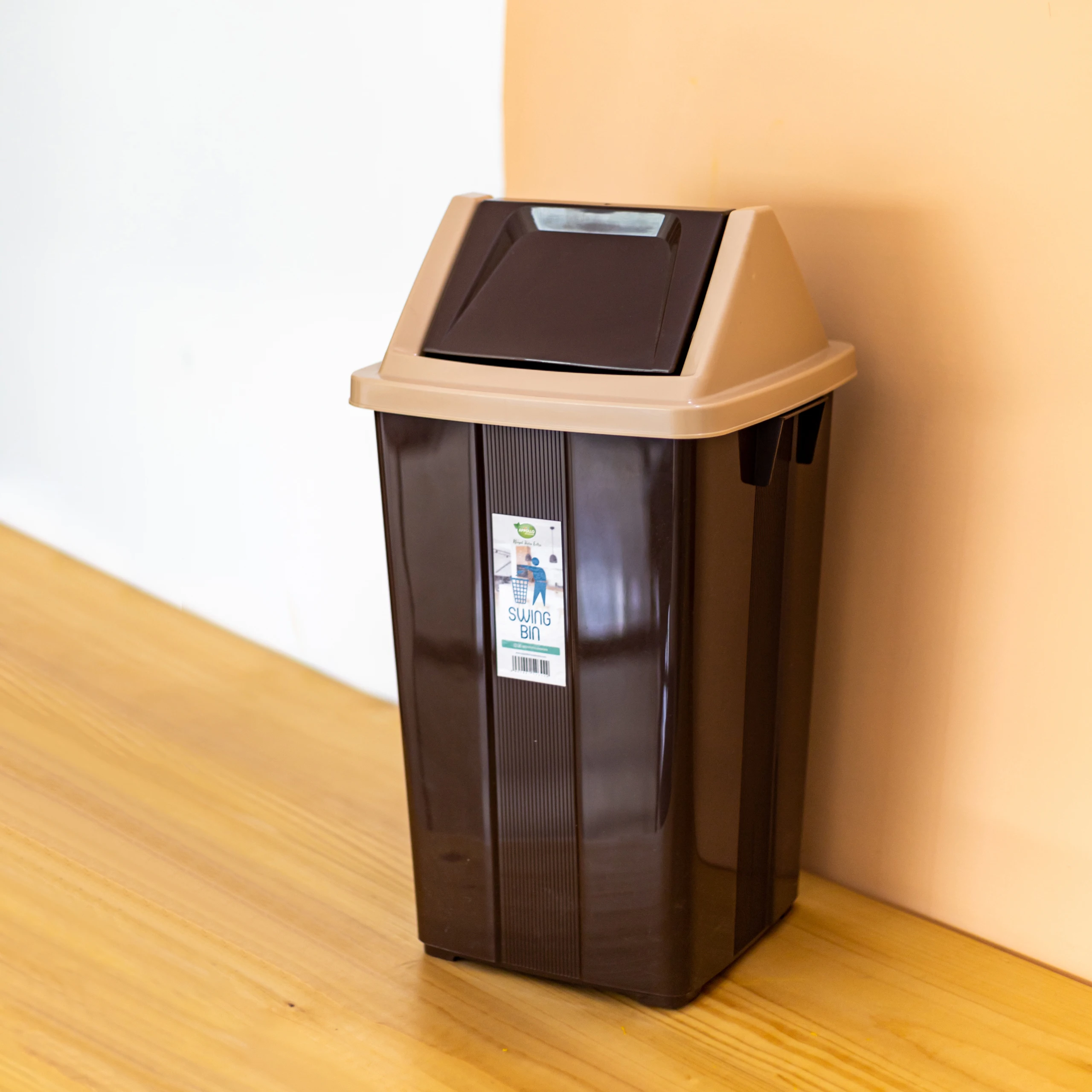 Swing Waste Dustbin 24L With Swing Lid Suitable For Indoor And Outdoor Use