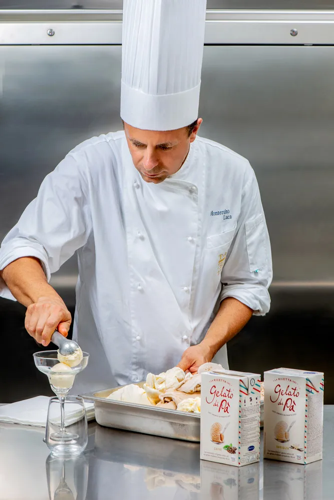 High quality Italian Ice Cream La Ricetta del gelato di Pa Caffe Original Box brick 1L for HORECA and shop