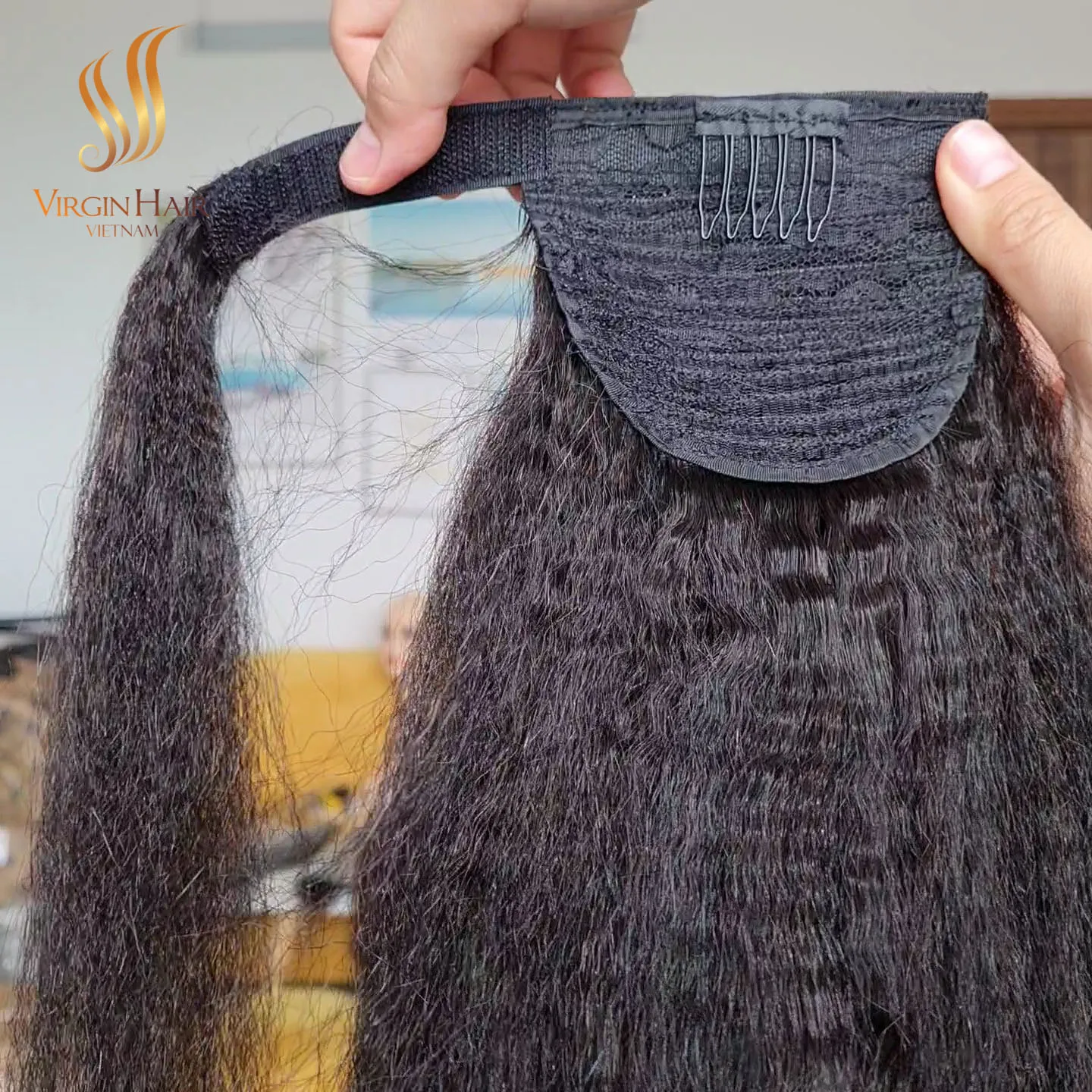 100% Human Hair Ponytail Wholesale Price Customized Style Natural Color High Quality Vietnamese Raw Virgin Hair