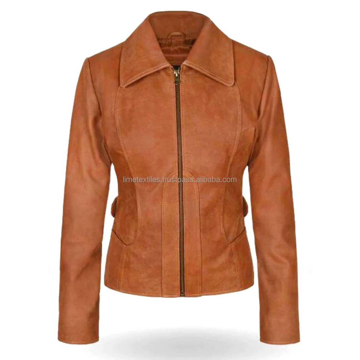 Latest custom Fashion Genuine Leather Womens Motor Cycle Biker Bomber Jackets Female full Sleeve Ladies Faux Trench Coat Jacket