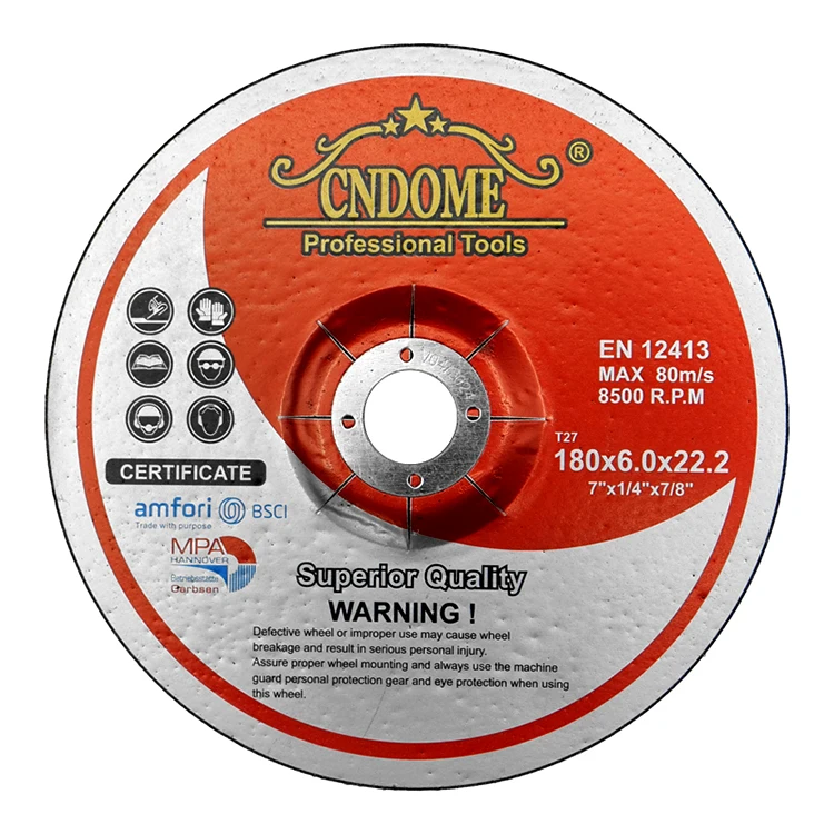 Low Price Good Price Grinding Wheel for metal 180X6x22 7 inch abrasive grinding wheels suitable for ss and inox