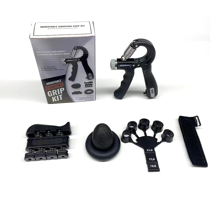Skyhope Hand Gripper Set Strength Trainer Strengthener Workout Kit 5 Packs Adjustable Resistance Hand Grip Strengthener