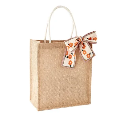 Custom jute tote bag/jute shopping bag/bolsas de yute