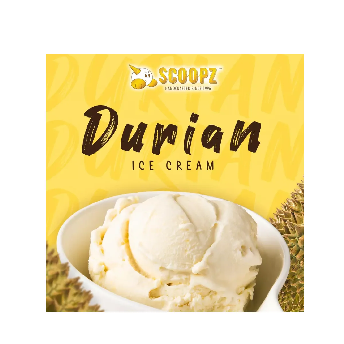 Hot Products Healthy Creamy Strong Fragrant Fruity 16oz Pint Handcrafted Smooth Instant Soft 100% D24 Durian Frozen Ice Cream