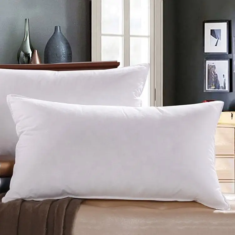 Custom white luxury 100% cotton soft and comfortable goose down pillow down bed pillow