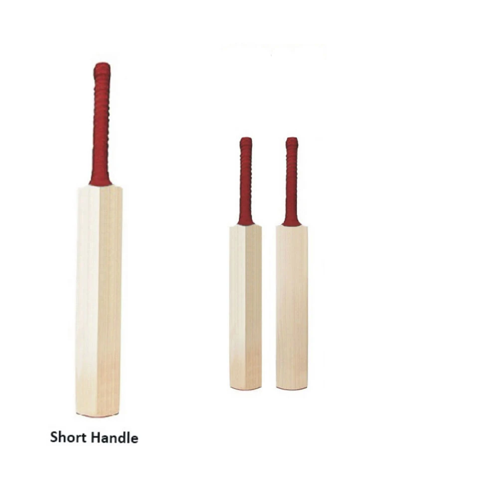 Best Selling Plain English Willow Top Quality Competition Short Handles Strong Grip Professional Hard Ball Cricket Bats