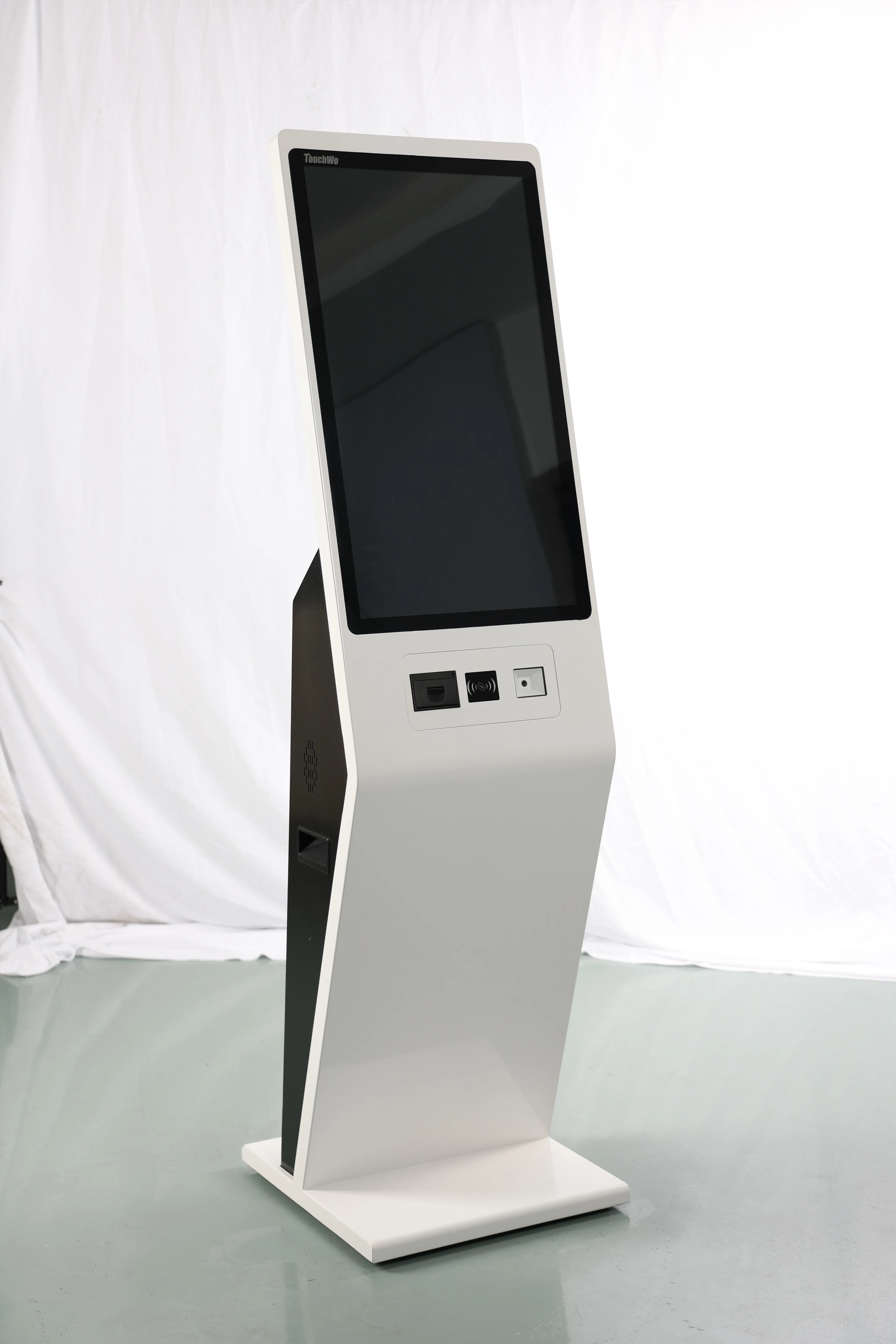 15.6 21.5 32 inch Floor Standing Touch Screen PC Self-Ordering Payment Kiosk,Interactive Self Service Android POS Printer Kiosk