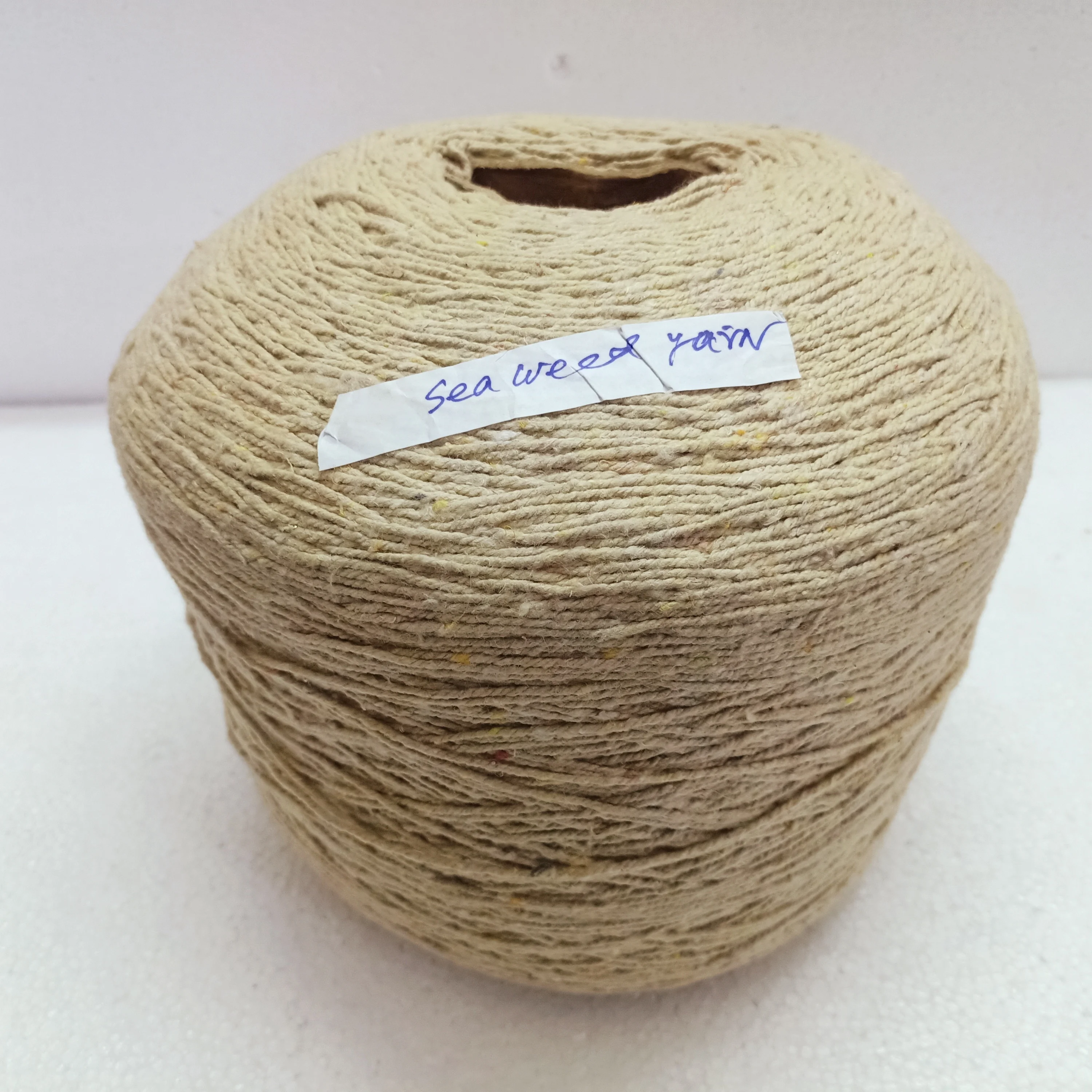 custom made natural  sea weed fiber yarns made by blending natural  sea weed fiber