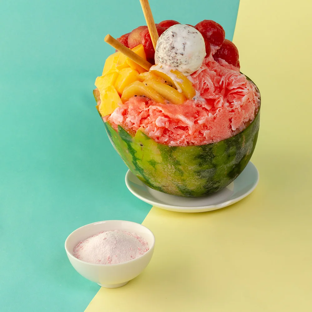 Лидер продаж арбузный Снежный ледяной порошок тайваньский мешок для мороженого упаковка гладкая пудра смесь Китай торговля 20% 1 кг 1:7