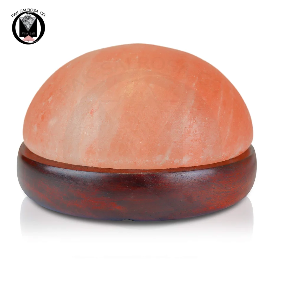 Pak Salrosa & Co Himalayan Salt Fancy Ball Lamps Light and Dark Pink Refined Solid & Naturally Detoxifying