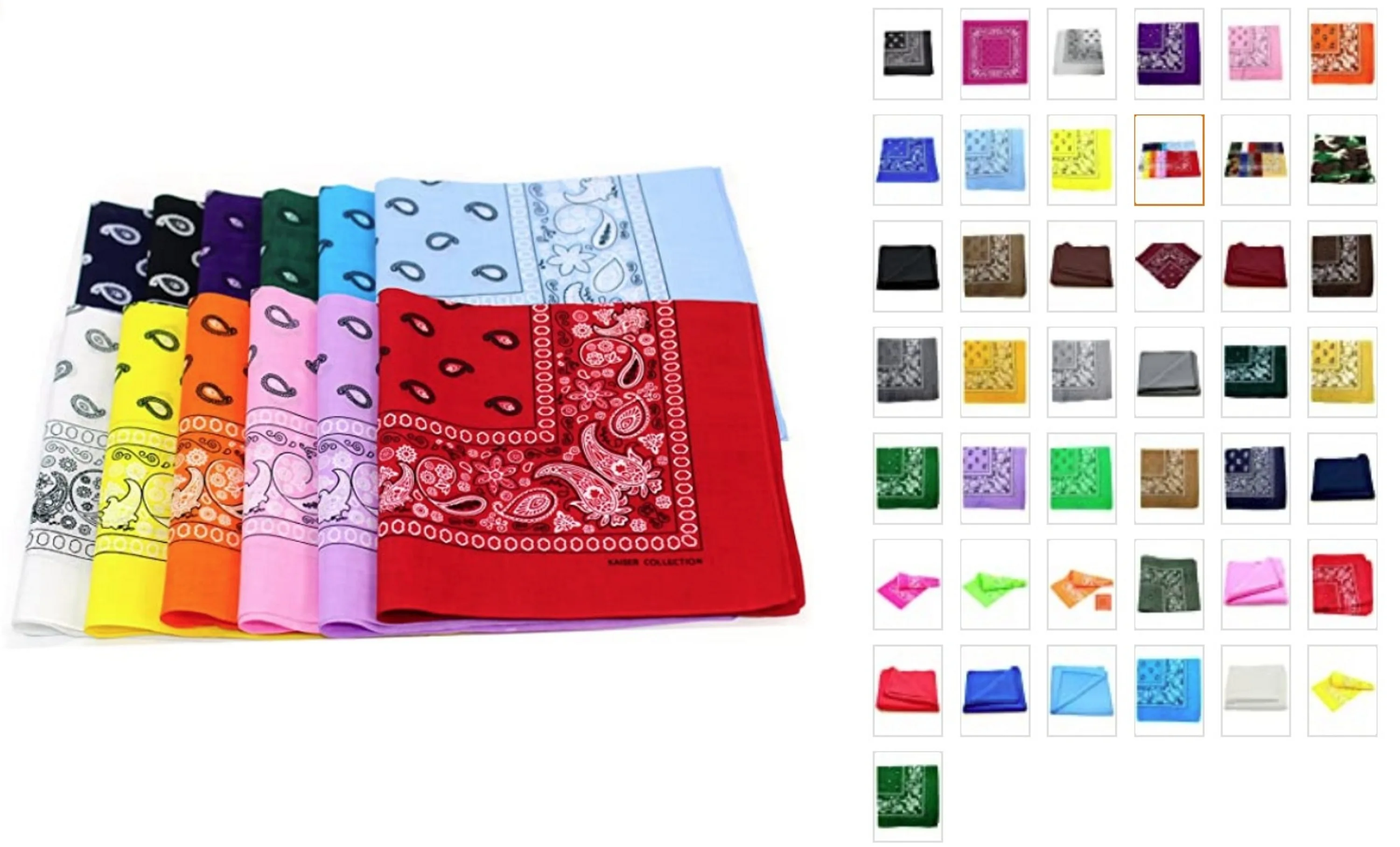 Manufacturer India Cotton Printed Bandana Paisley Square Scarf Custom design