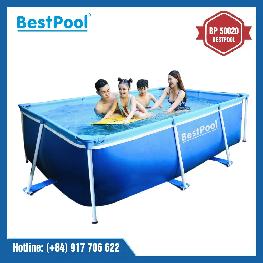 Metal Frame Structure BESTPOOL Large Outdoor Rectangle Mini Swimming Pool BP50020 For Various Occasions