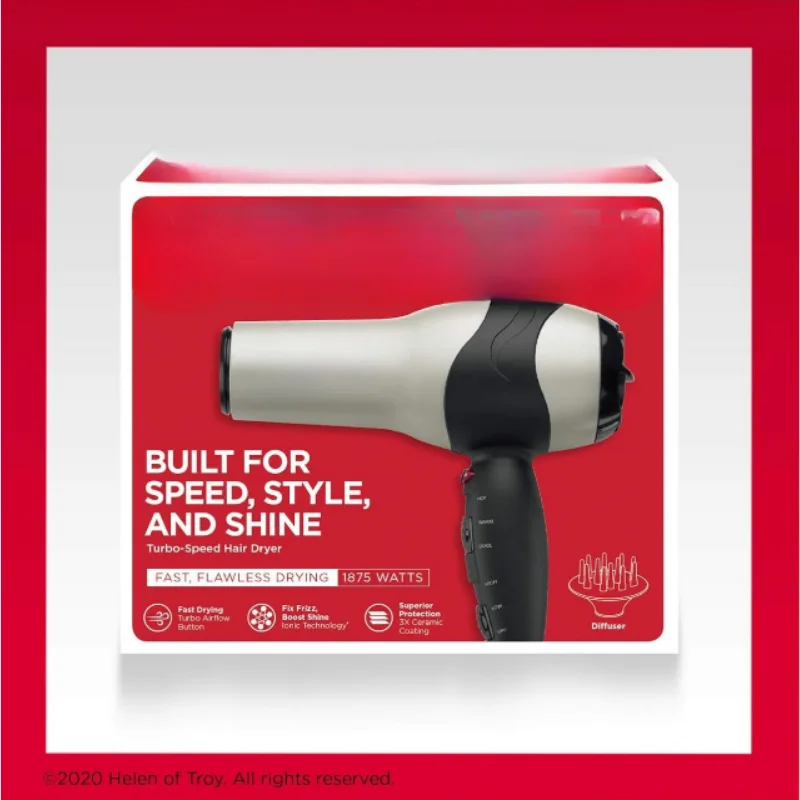 WHOLESALE Turbo Hair Dryer 1875 Watts of Maximum Shine, Fast Dry (Silver)