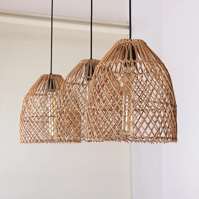 Vietnam high quality products teahouse home decor rattan lighting pendant marble pendant light contemporary pendant lighting