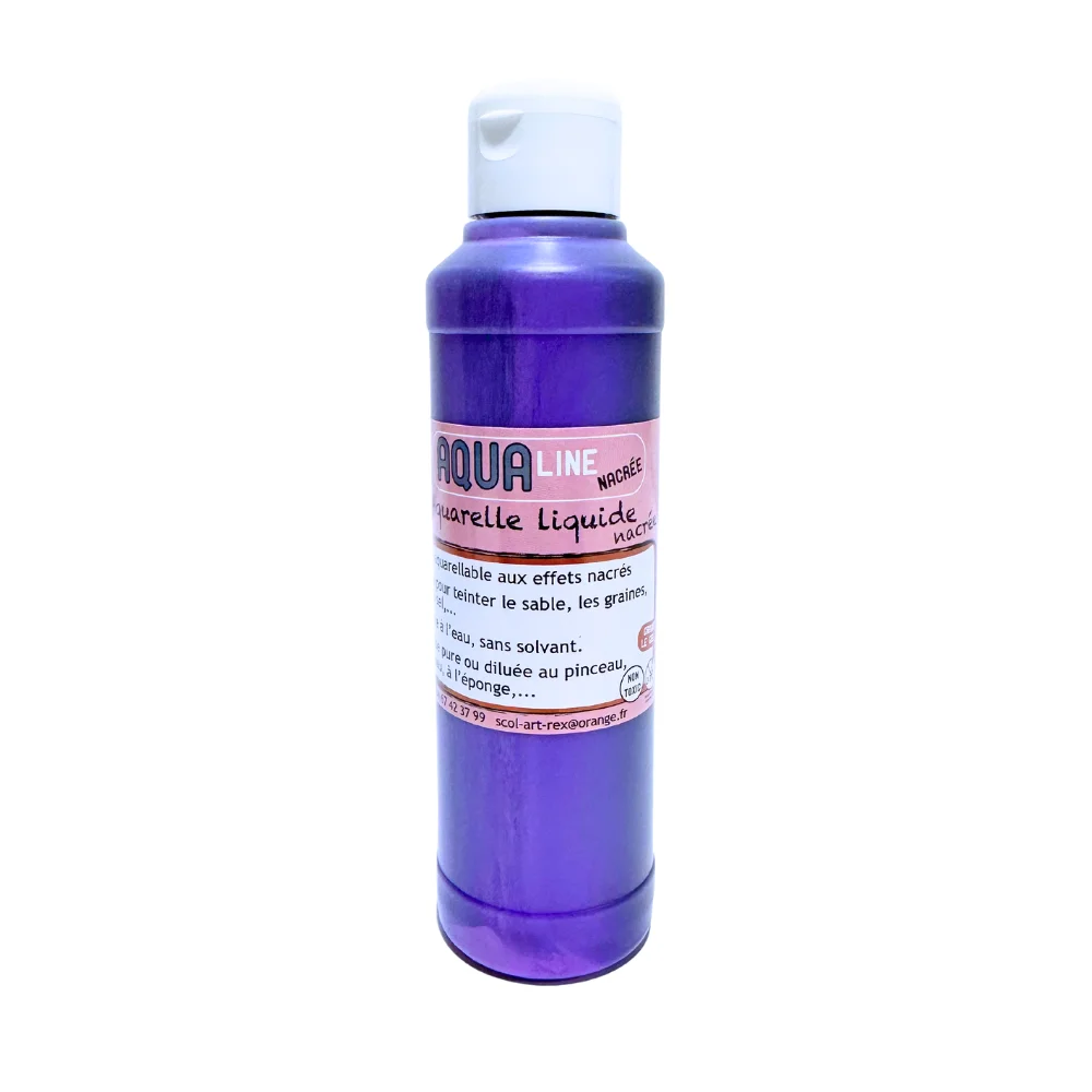 8 Bright Colors 250 mL Pearly Eco-friendly Water-Based Baby Safe Ink Arts-Made FRANCE Washable for Schools and Homes