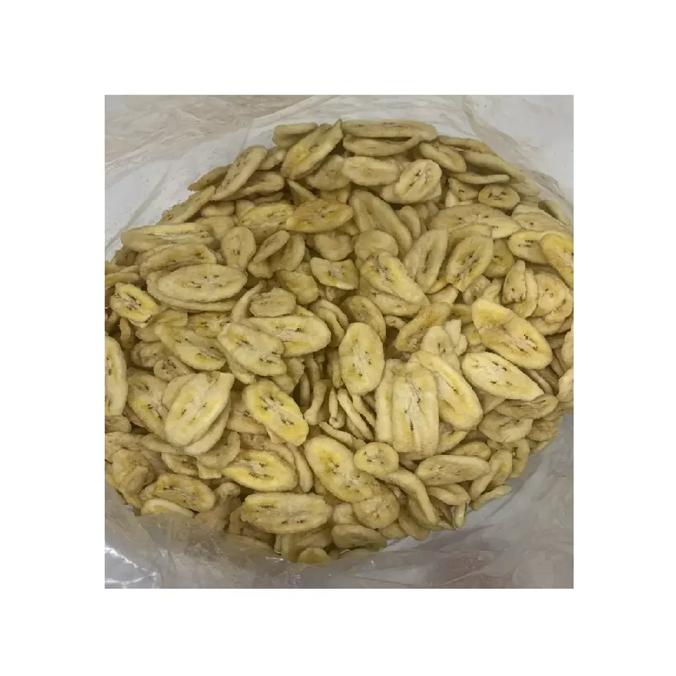 High Quality Snack Food Dried Fried Banana Oval Round Slice Crispy Banana Chips From Vietnam Supplier
