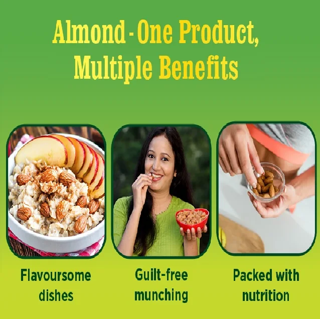 XXL Raw California Almonds Badam Giri Nutritious & Delicious High in Fiber & Boost Immunity Dry Fruits Real Nuts Gluten Free