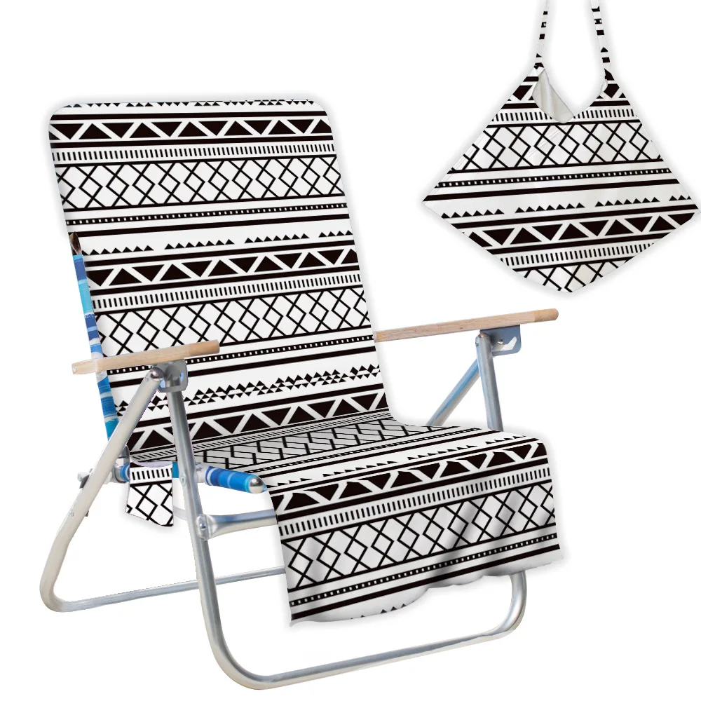 Water Absorption Drier Mat Swimwear Colorful Chaise Lounge Towel Covers Printed Beach Towels Tie-Dye Chair Cover