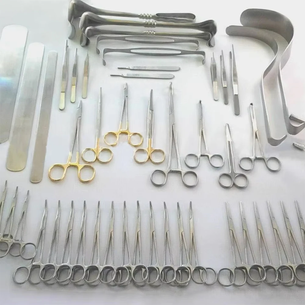 Custom Made Medical Surgical Plastic Surgery Set Stainless Steel General Plastic Surgery Instruments Set of 72 Pcs