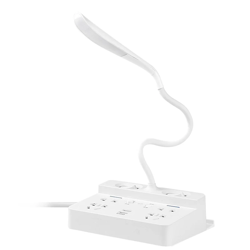 Wholesale desk lamp socket with fan plug board with cable multi-purpose drag line board intelligent USB desktop row plug