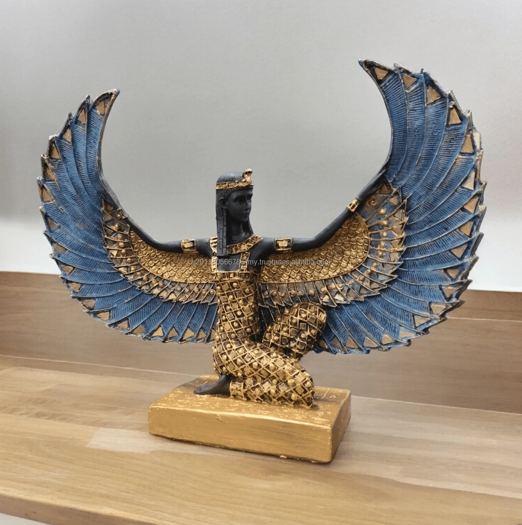 Egyptian Isis Goddess Statue Sculpture, Ancient Egypt Decor Home Decoration Ideas Office Shelf Decor Housewarming Gift Luxury