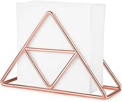 Top Selling Rustic Tissue Holder Stand Modern Nordic Home Decor with Wood Base and Metal Storage Wedding Tabletop Box Packed
