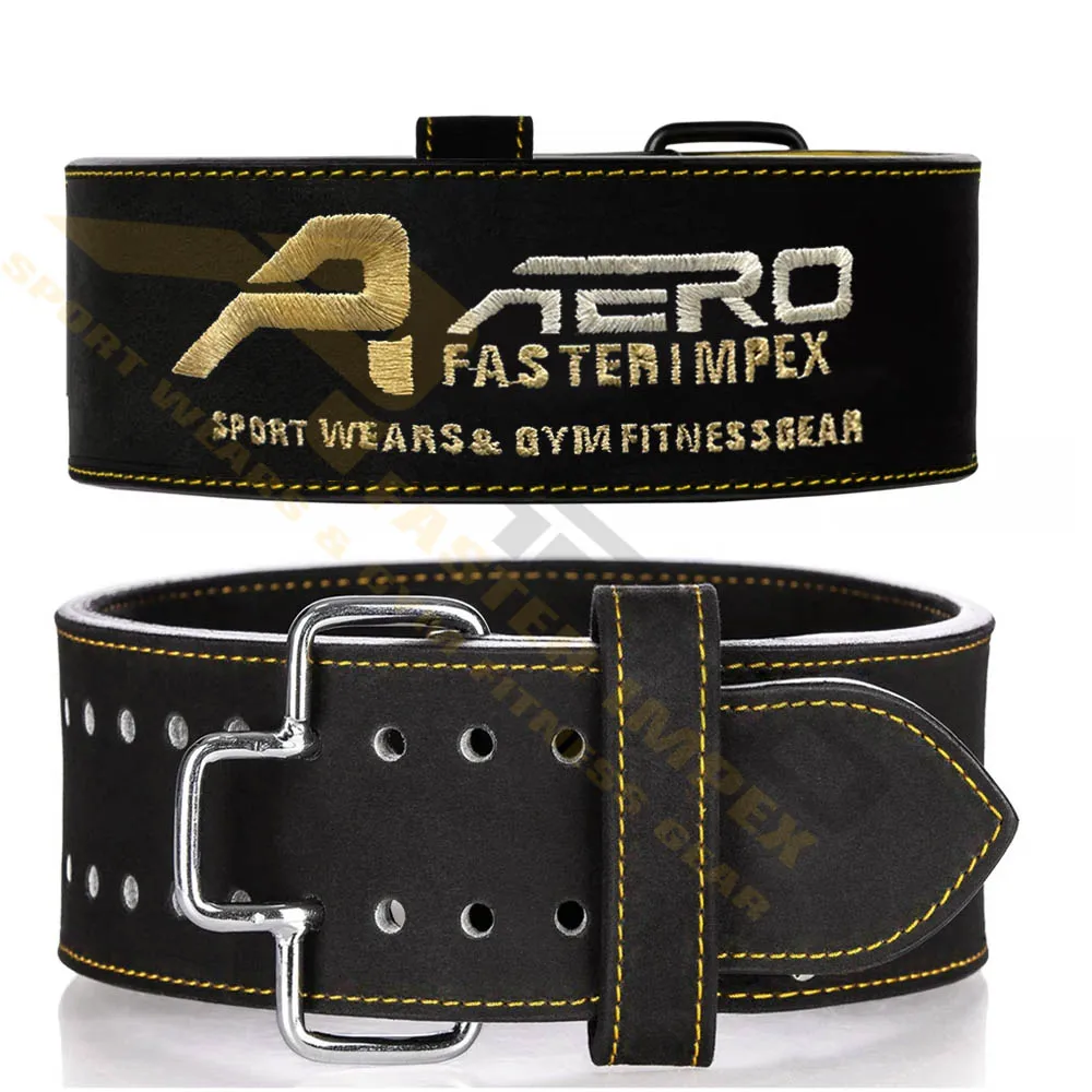 Quick Release Buckle Weight lifting beltsBelts with Steel Buckle  for Power Weight Lifting Gym Fitness Strength black