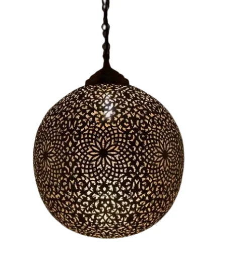 Gold Polished Metal Arabic Moroccan Hanging Lamp Modern Designer Hanging Lights for Home Decoration at Lowest Price From India