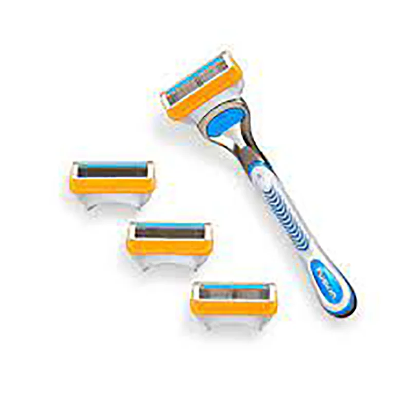 Hot Sell 3 Blade Safety Razor Compatible With Gillette System Man Triple Shaving Metal Razor