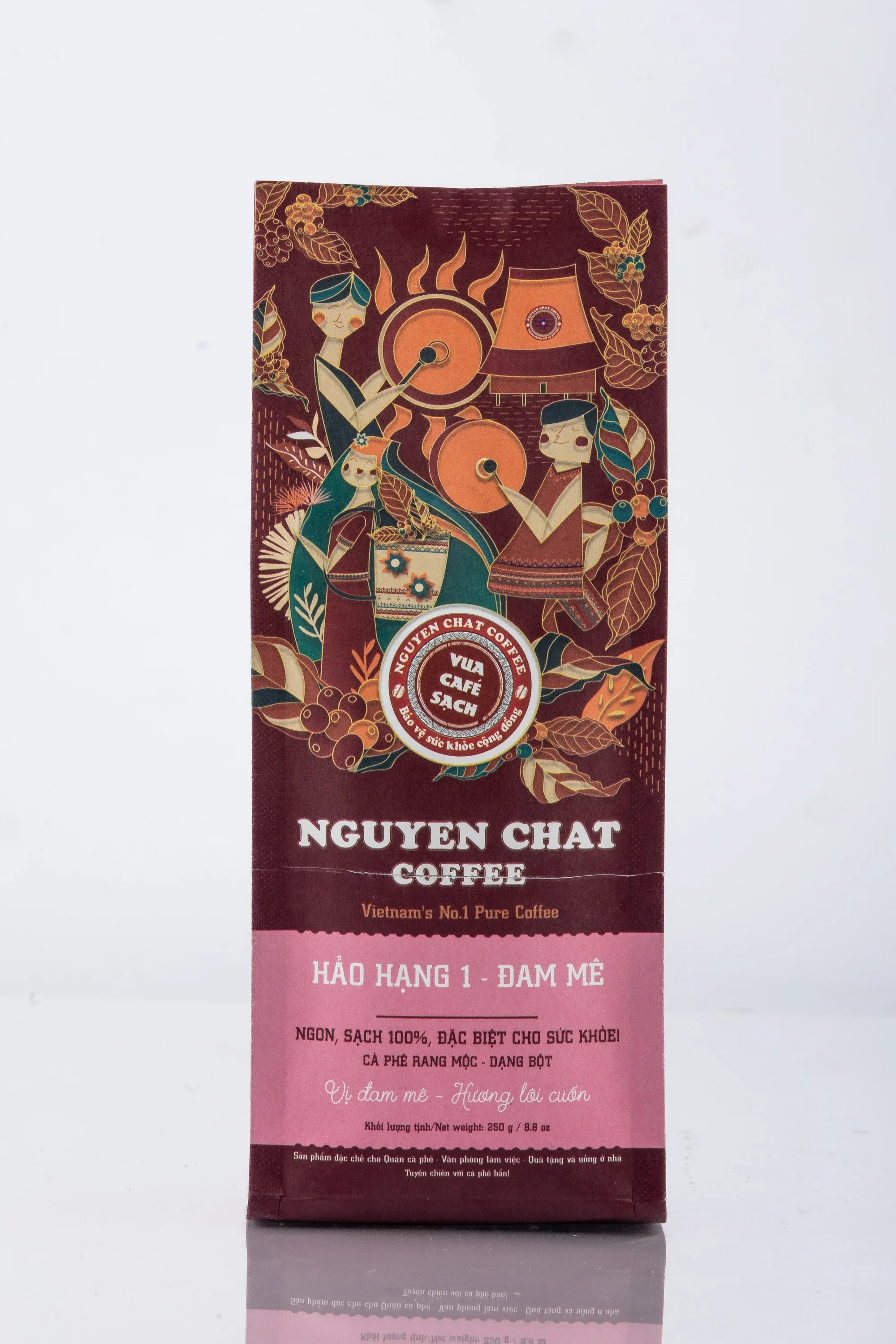 100% Bitter Dark roast Richness Beverages High Quality Normal Feature Vietnam Ground Whole HAO HANG  No.1 coffee bean