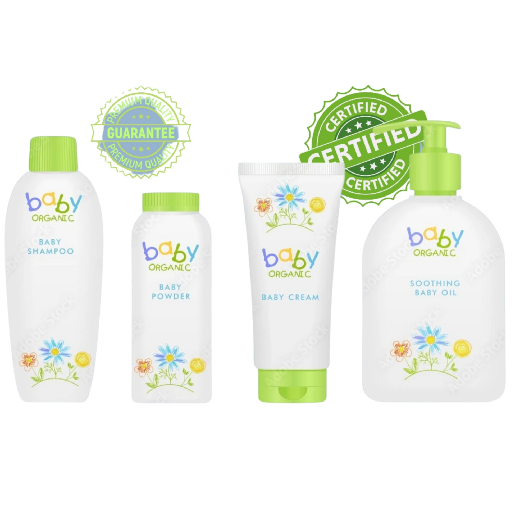 Baby Shampoo Certified Approved Organic Baby Shampoo Set Hypoallergenic and Moisturizing Cream for Baby Skin Care