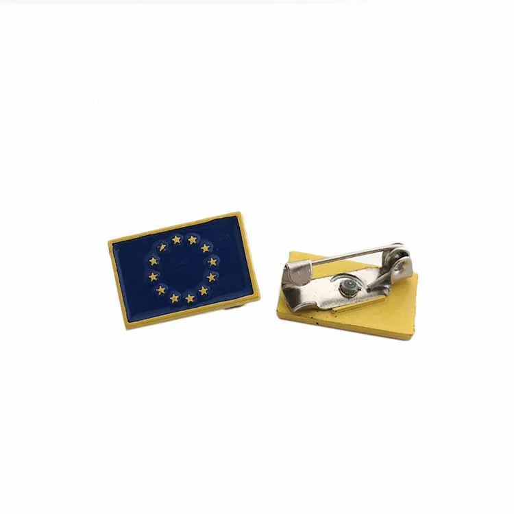 Manufacturer 3d engraved brand logo metal badge  custom metal enamel lapel pin badge for shirt clothing
