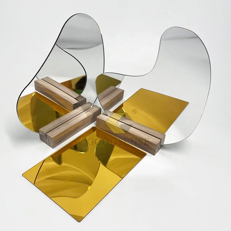 Goodsense PMMA Silver Double Sided Mirror Manufacturer Reflective Circle Good Acrylic Mirror Custom for Wedding Invitation