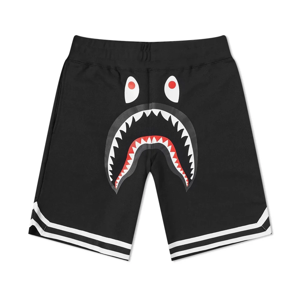 BAPE SHARK BASKETBALL SWEAT SHORT CUSTOM GRAPHIC SHORTS FOR MEN SPOSRTS WEAR CLOTHING