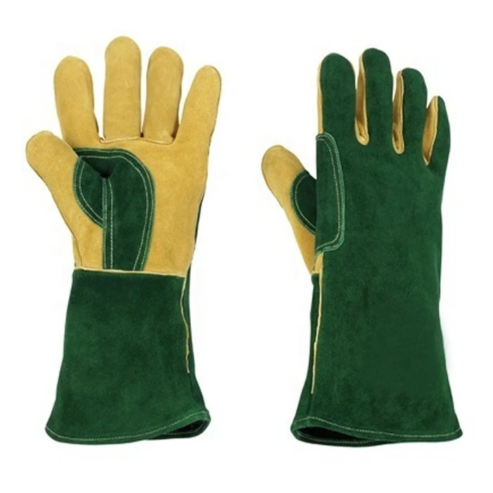 Leather Work Gloves Man Cut Resistant Oil Working Glove Mechanic tig Welding Heat Resistant High Frequency Welding Machine Glove