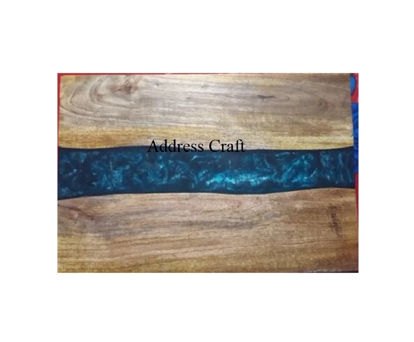 Factory Wholesale Price Acacia Wood Cheese Cutting Board New Style Chopping Board Natural Wood Resin Cheese Platter Kitchen Tool