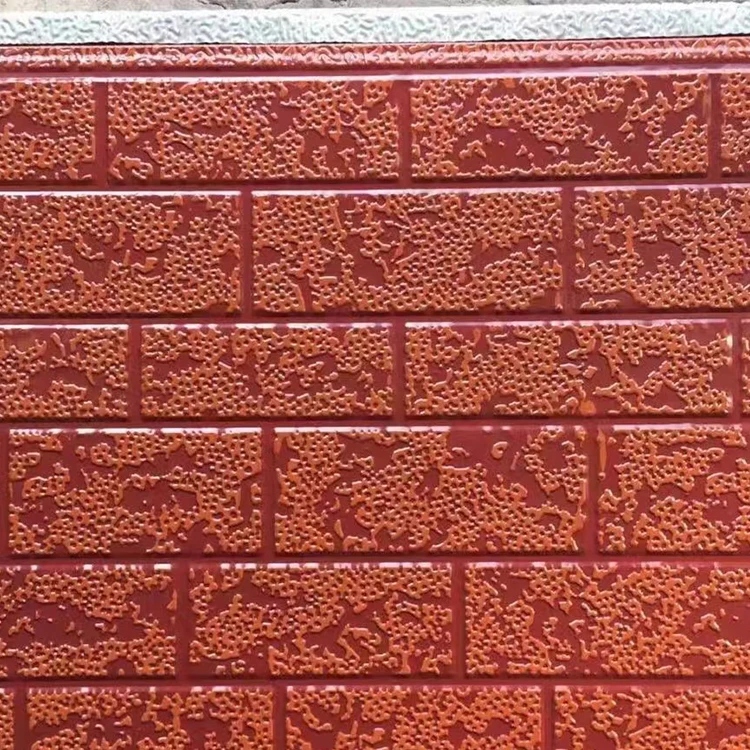 PU External Wall Metal Insulation Board Hard Foam Insulated Metal Carved Sandwich Panel