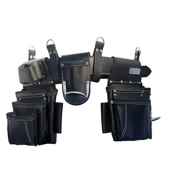 HMB-LB-525 Professional Best Quality Leather Tool Belts Heavy Duty Customized Size Make Your Own Logo Genuine Leather Tool Belts