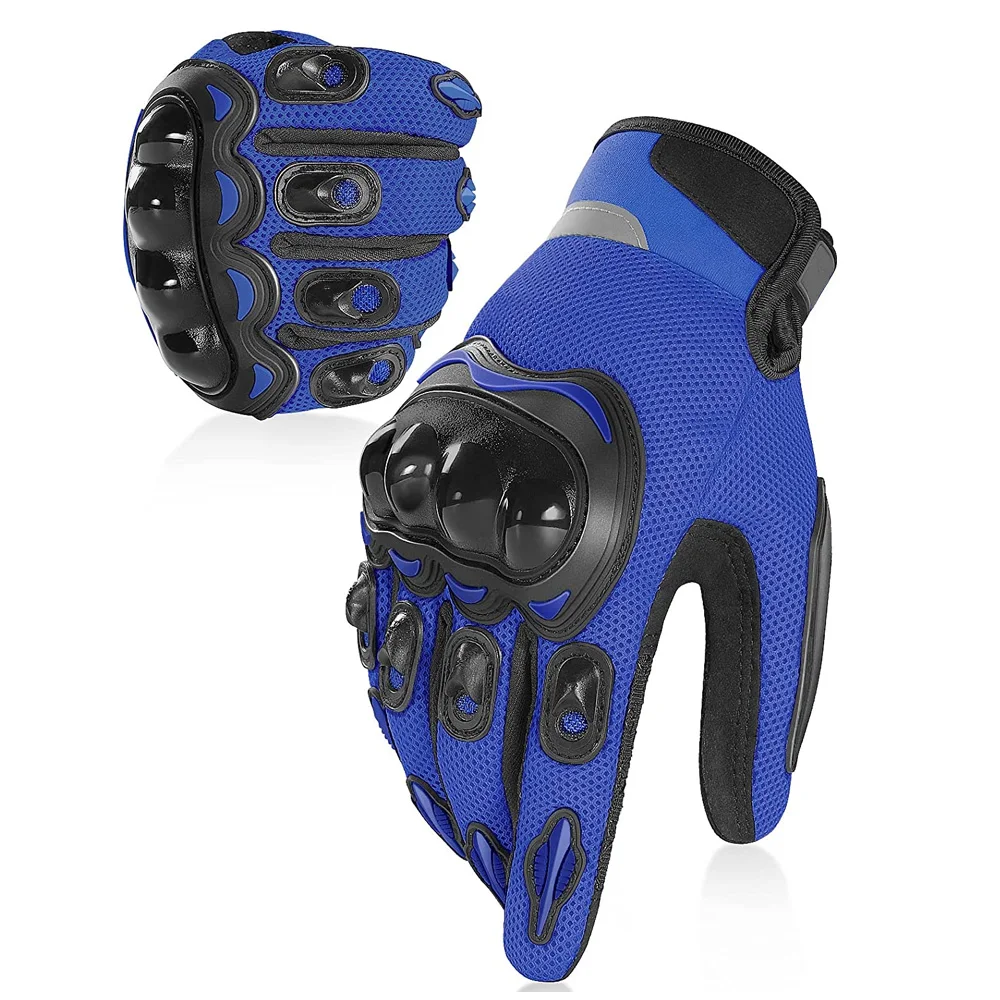 Professional Full-Finger Motorbike Riding Gloves New Design Anti-Slip Genuine Leather Protective for Winter Riding