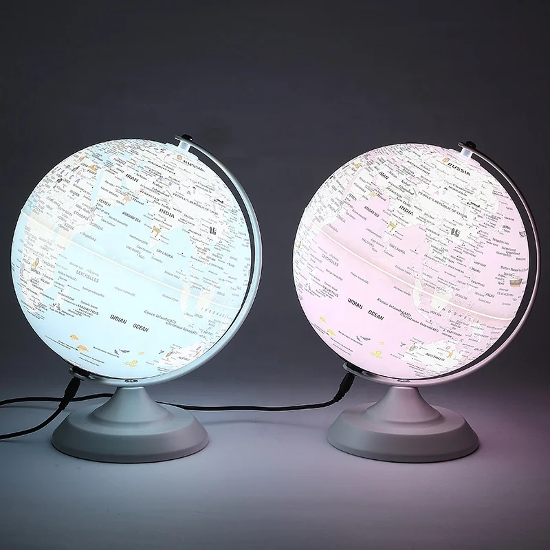 Pink blue  Earth Globe  Modern Lighting Desk Globe Home Decoration toys